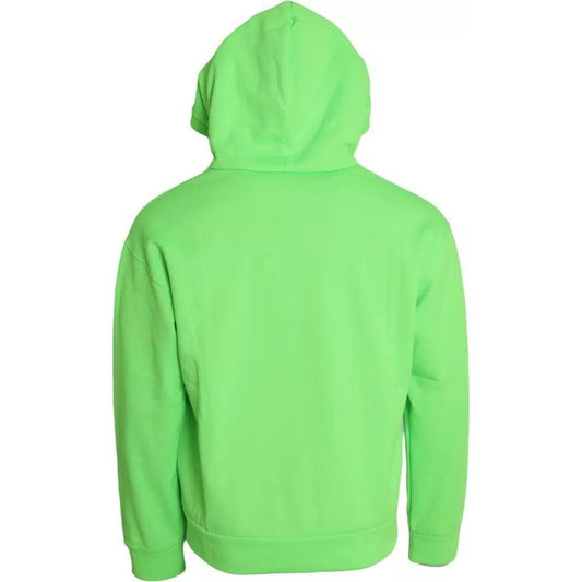 Dolce & Gabbana Neon Green Logo Pullover Hooded Sweatshirt Sweater Dolce & Gabbana