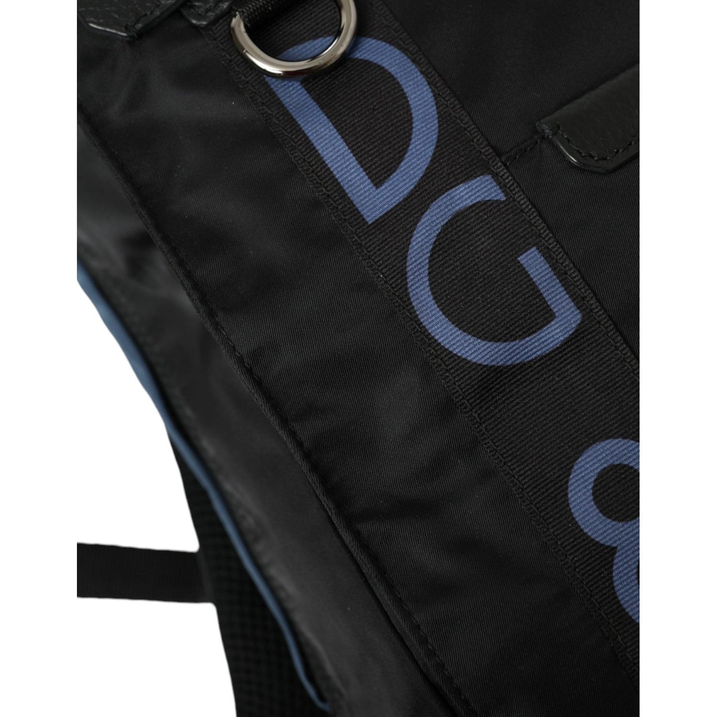 Dolce & Gabbana Black Nylon DG Logo School Backpack Men Bag Dolce & Gabbana