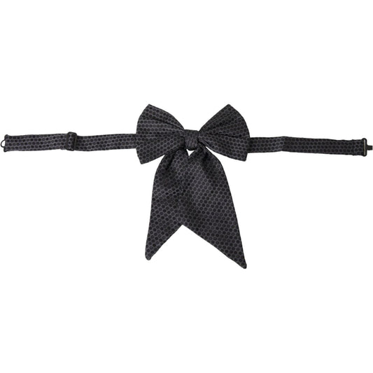 Dolce & Gabbana Black Ribbon Silk Adjustable Neck Bow Tie Dolce & Gabbana