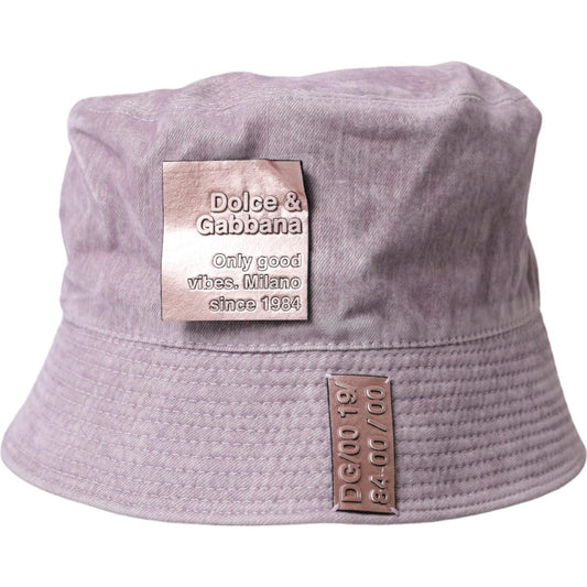 Dolce & Gabbana Light Brown Nylon Canvas Bucket Hat Men Dolce & Gabbana