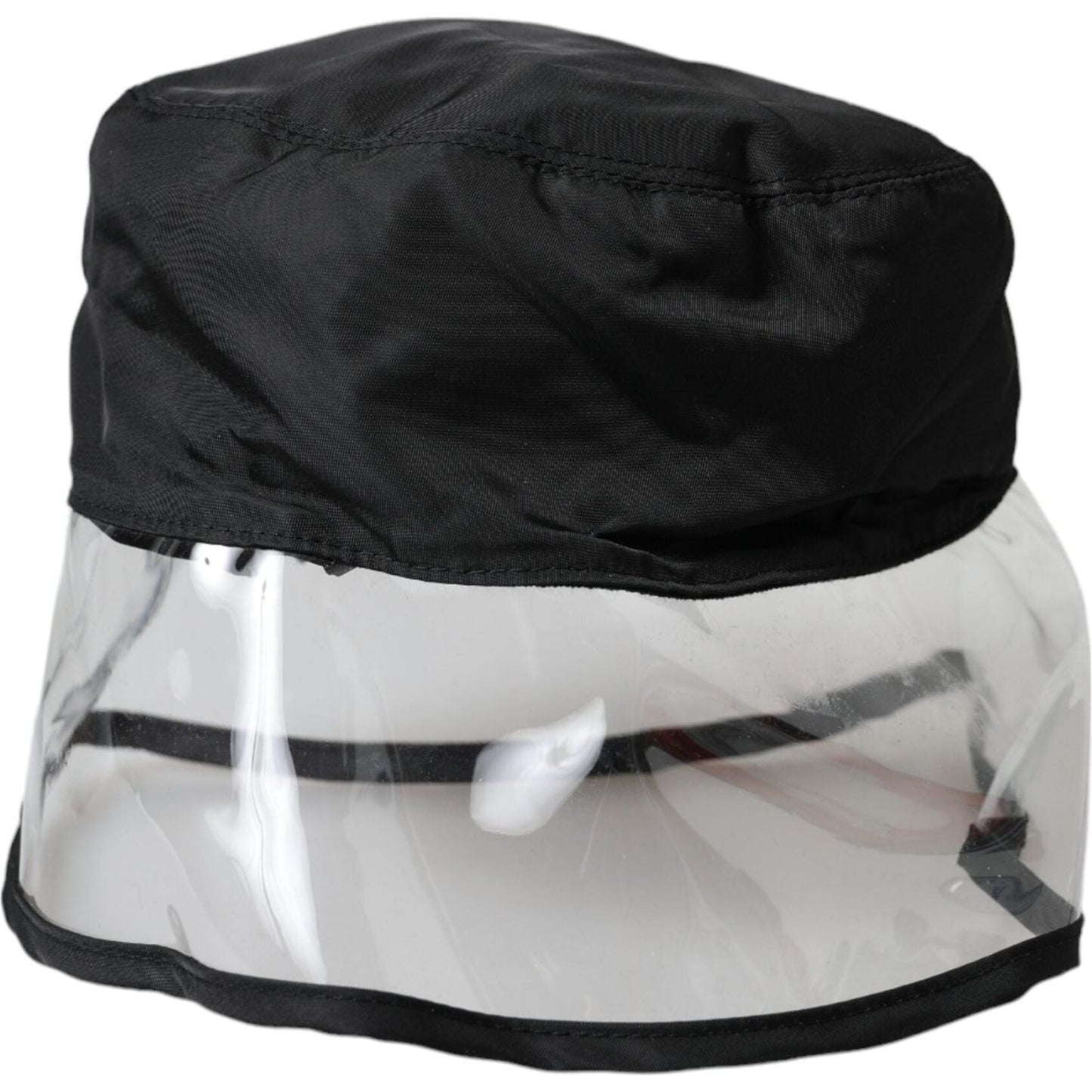 Dolce & Gabbana Black Polyester Plastic Bucket Hat Men Dolce & Gabbana