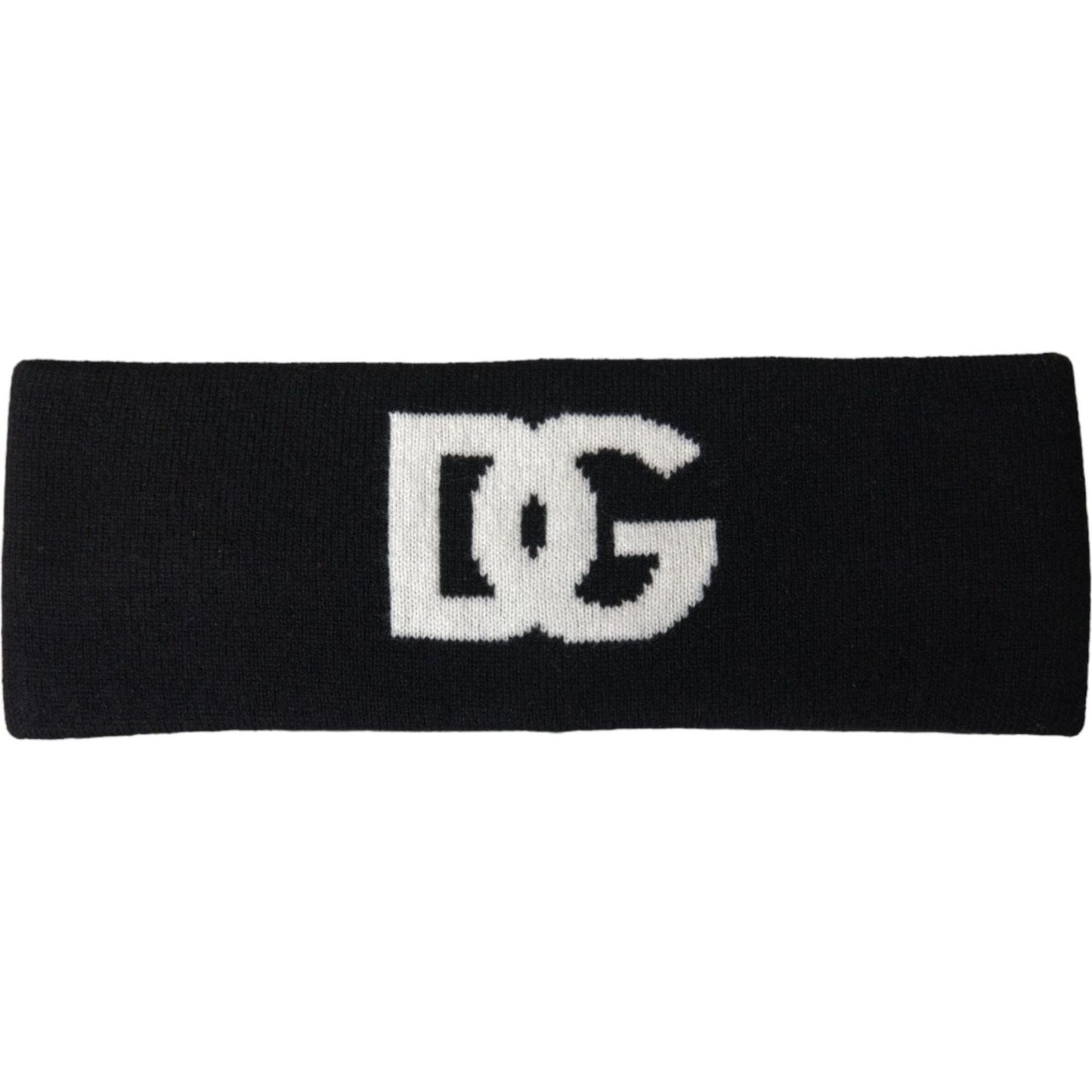 Dolce & Gabbana Black DG Cashmere Knitted Head Band Hat Men Dolce & Gabbana