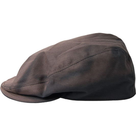 Dolce & Gabbana Brown Cotton Cloth Newsboy Hat Men Dolce & Gabbana