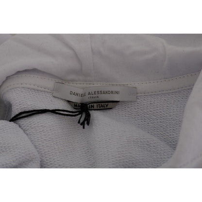 Daniele Alessandrini White Pullover Hodded Cotton Sweater 1728,67345645728,Clothing,Daniele Alessandrini,Hoodies - Sweaters - Clothing,L,Material: 100% Cotton,Men,Men - Clothing,New with tags,Sweaters - Clothing,Sweaters - Men - Clothing,White,XL,XXL
