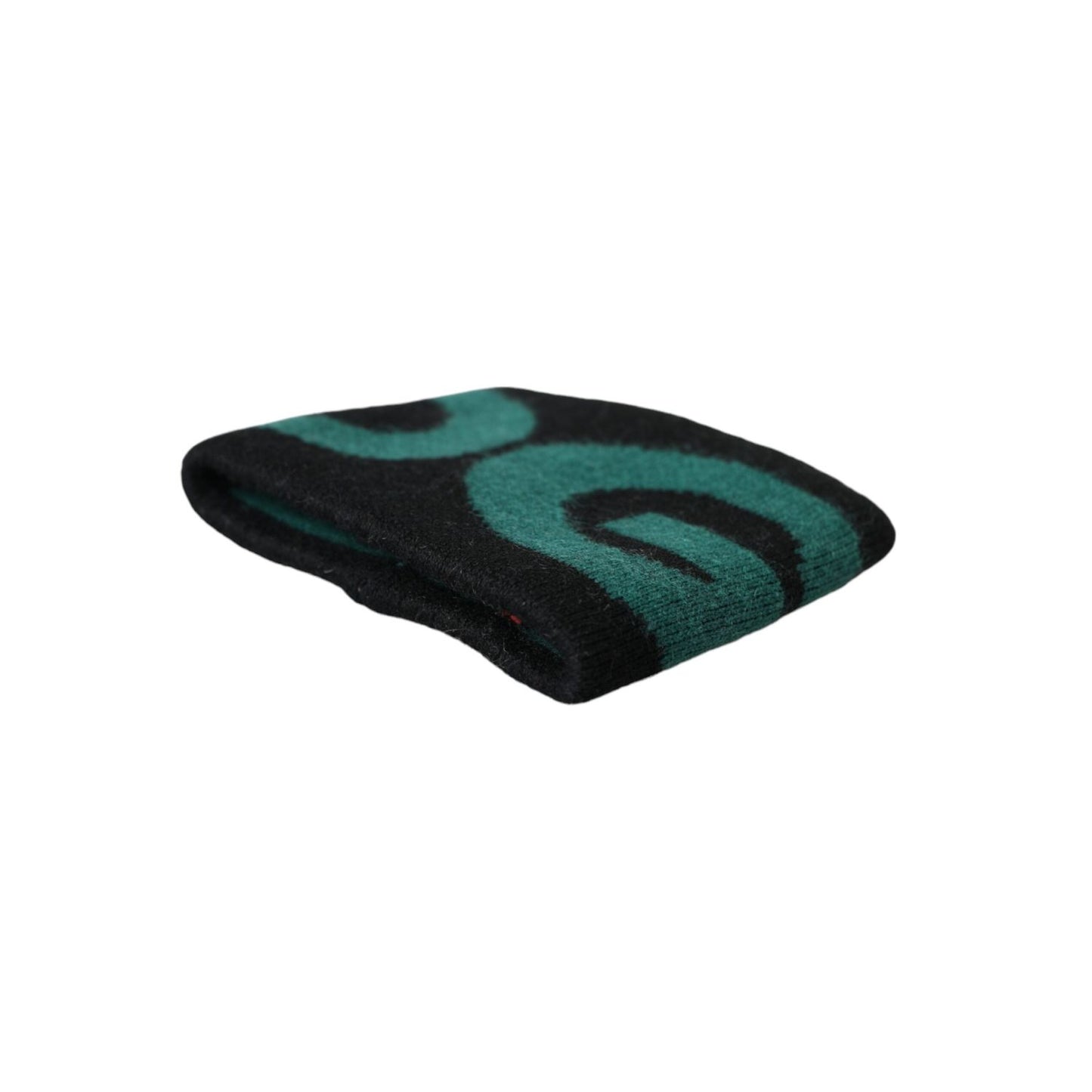 Dolce & Gabbana Black Green Wool Logo #DGMILLENNIALS Wristband