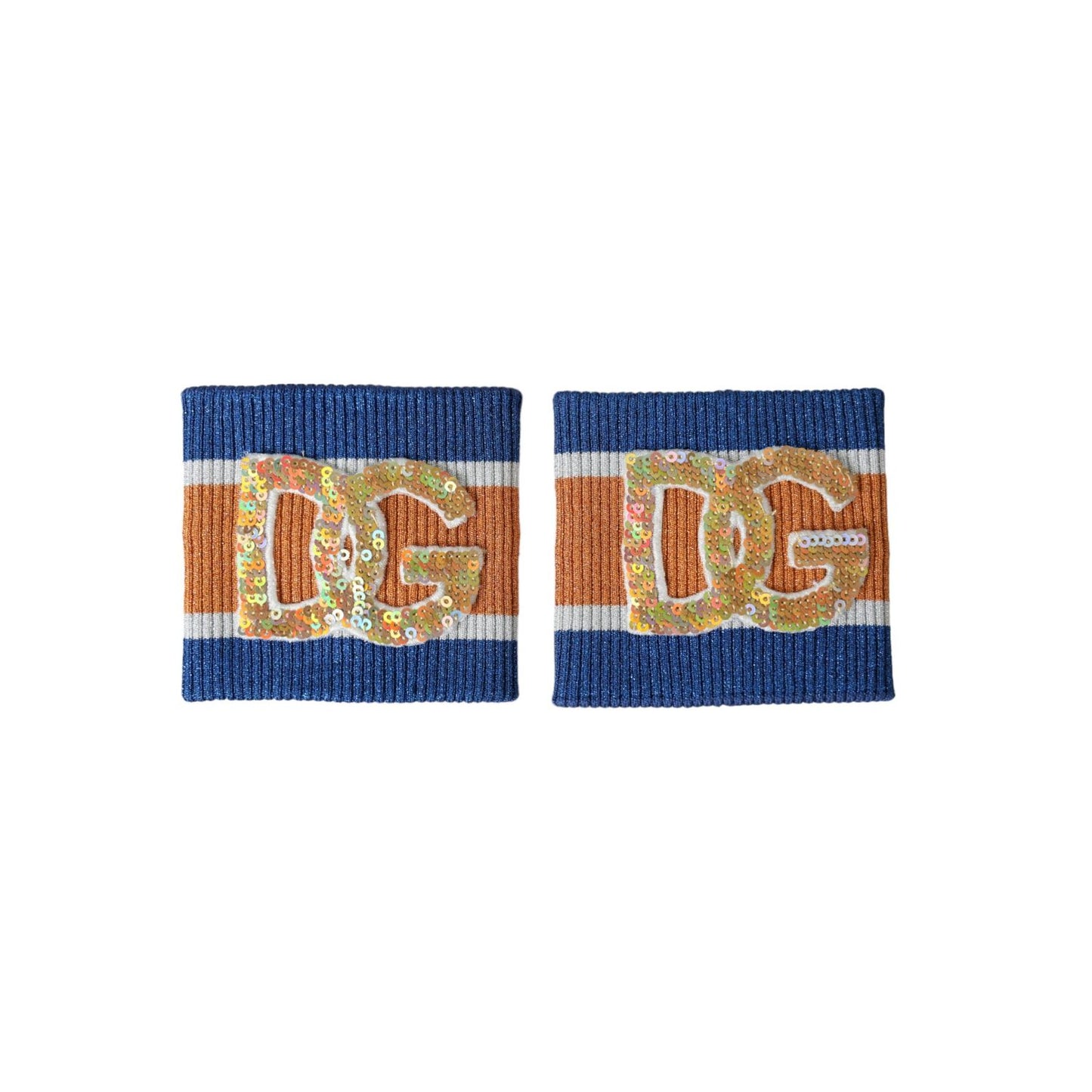 Dolce & Gabbana Multicolor Logo Sequin Viscose Wristband