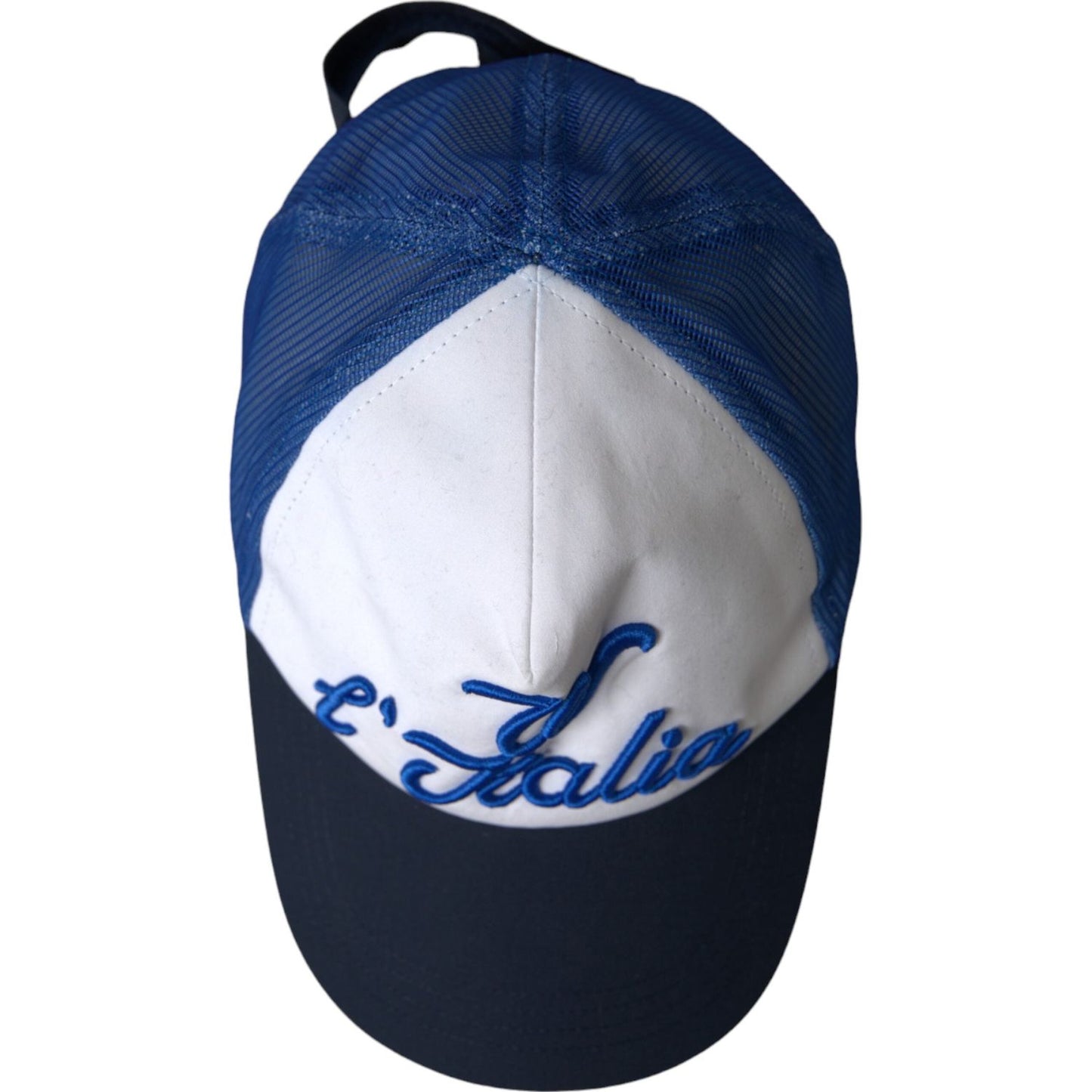 Dolce & Gabbana Blue White Black Italia Mesh Baseball Hat Dolce & Gabbana