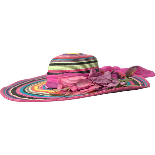 Dolce & Gabbana Multicolor Fantasy Wide Brim Floppy Hat Dolce & Gabbana