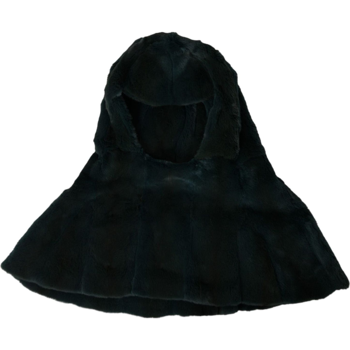 Dolce & Gabbana Black Weasel Fur Whole Head Wrap Hat Dolce & Gabbana