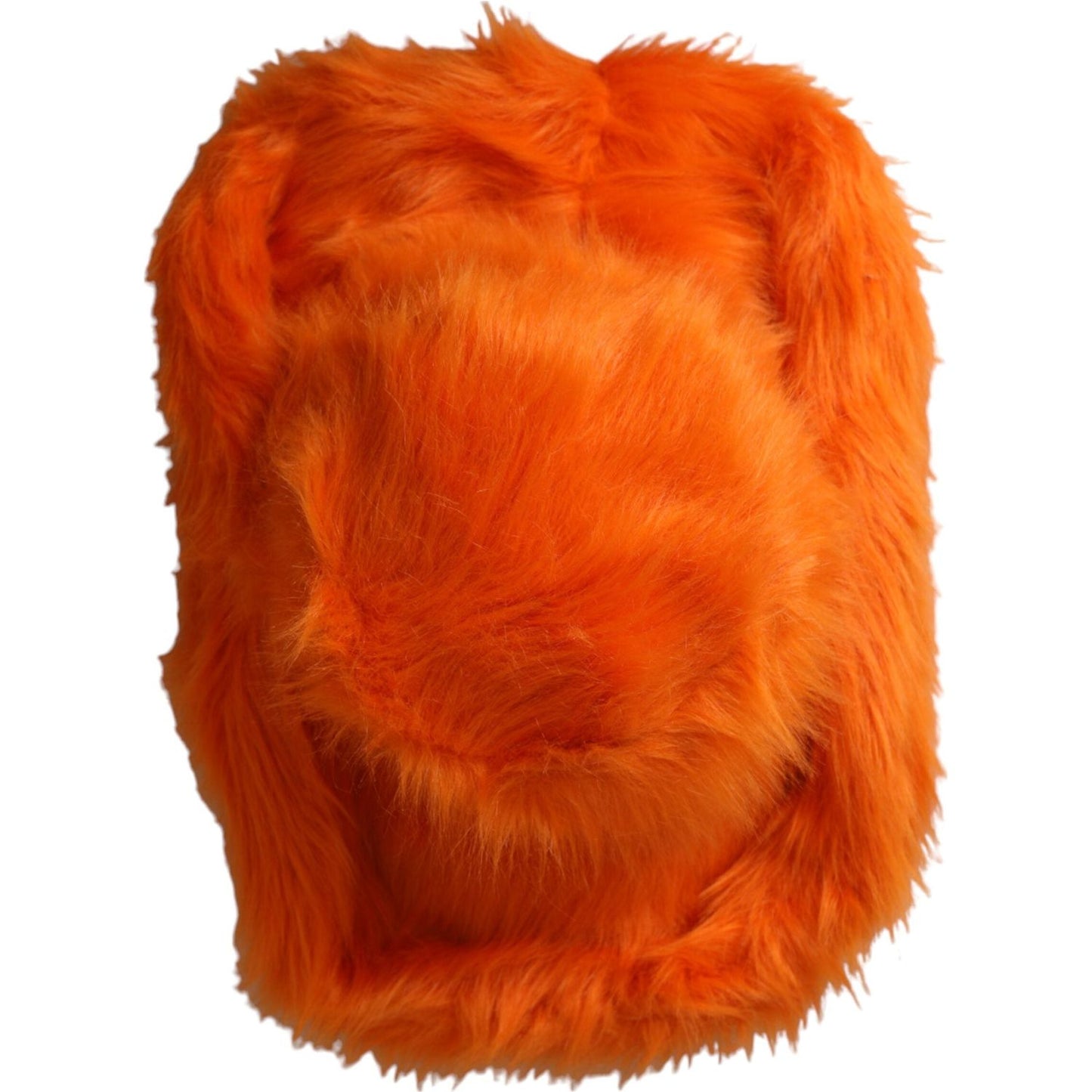 Dolce & Gabbana Orange Faux Fur Polyester Fedora Hat Dolce & Gabbana