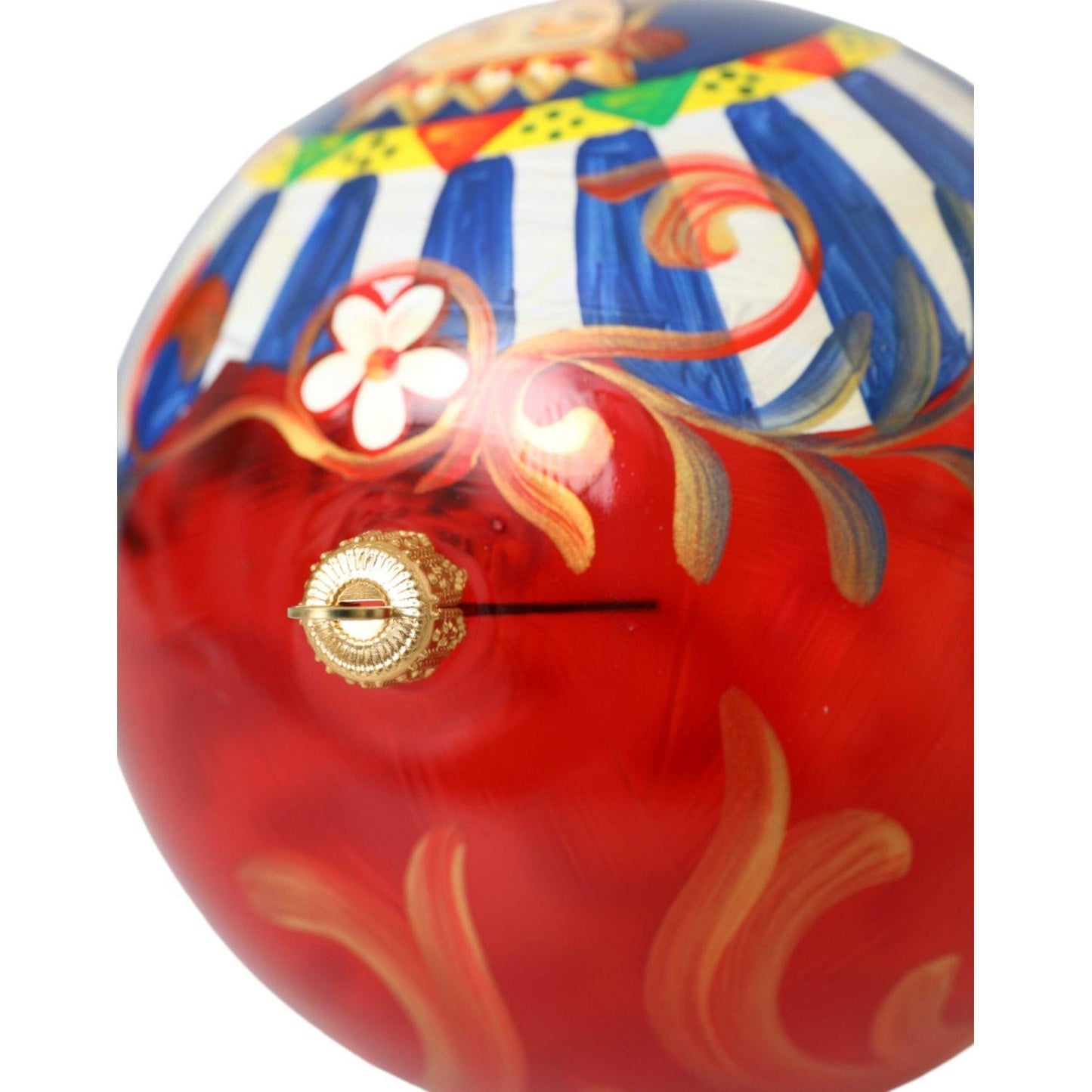 Dolce & Gabbana Multicolor Carretto Print Round Ornament Christmas Ball Dolce & Gabbana