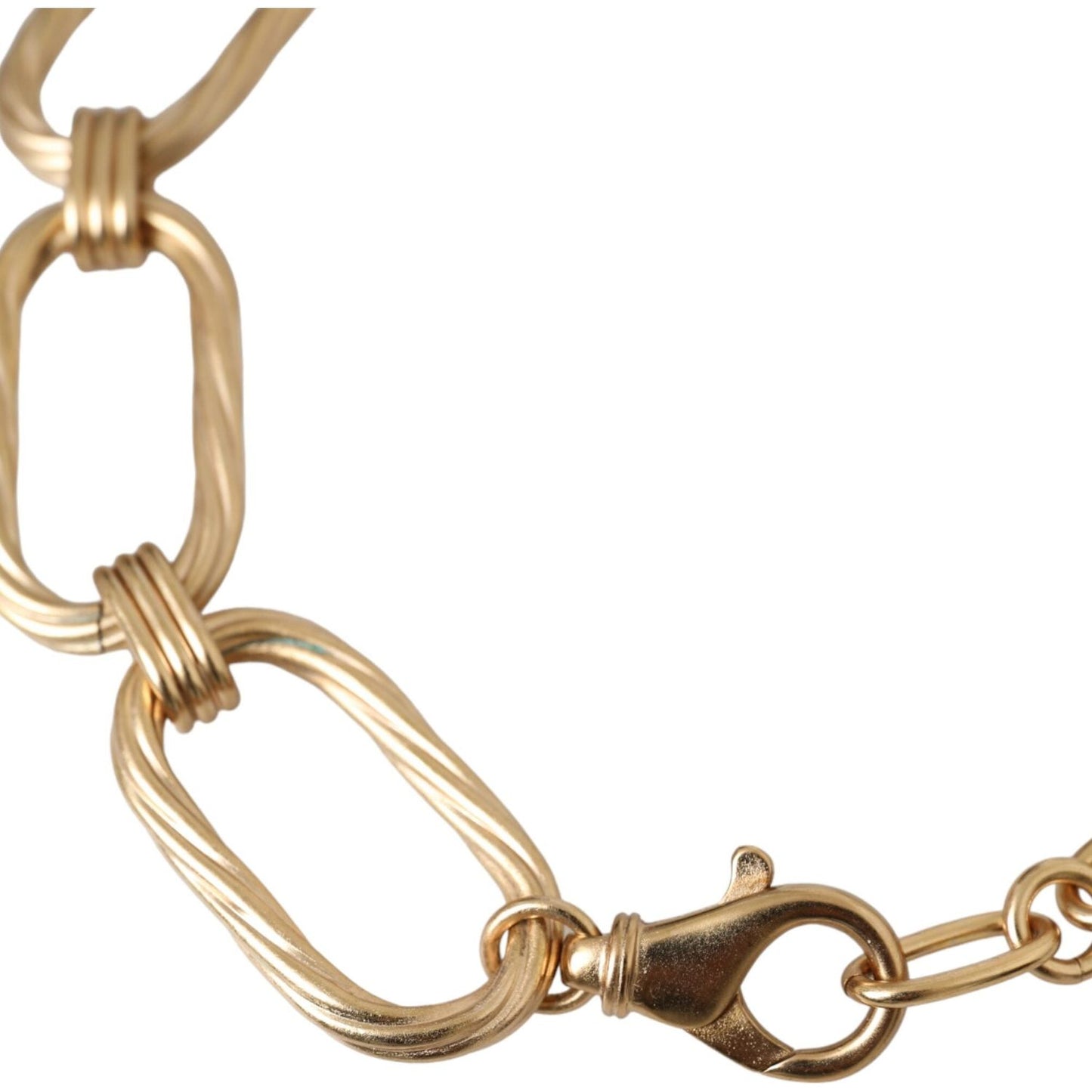 Dolce & Gabbana Gold Tone Brass Large Link Chain Jewelry Necklace Dolce & Gabbana