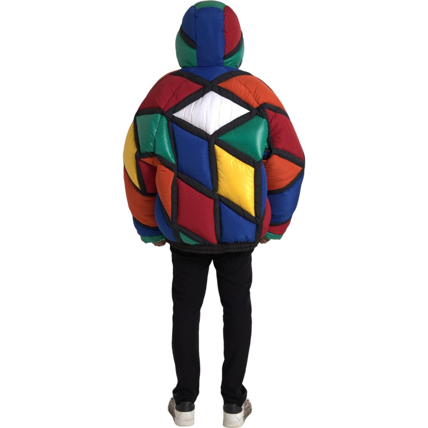 Dolce & Gabbana Multicolor Quilted Hooded Puffer Jacket Dolce & Gabbana