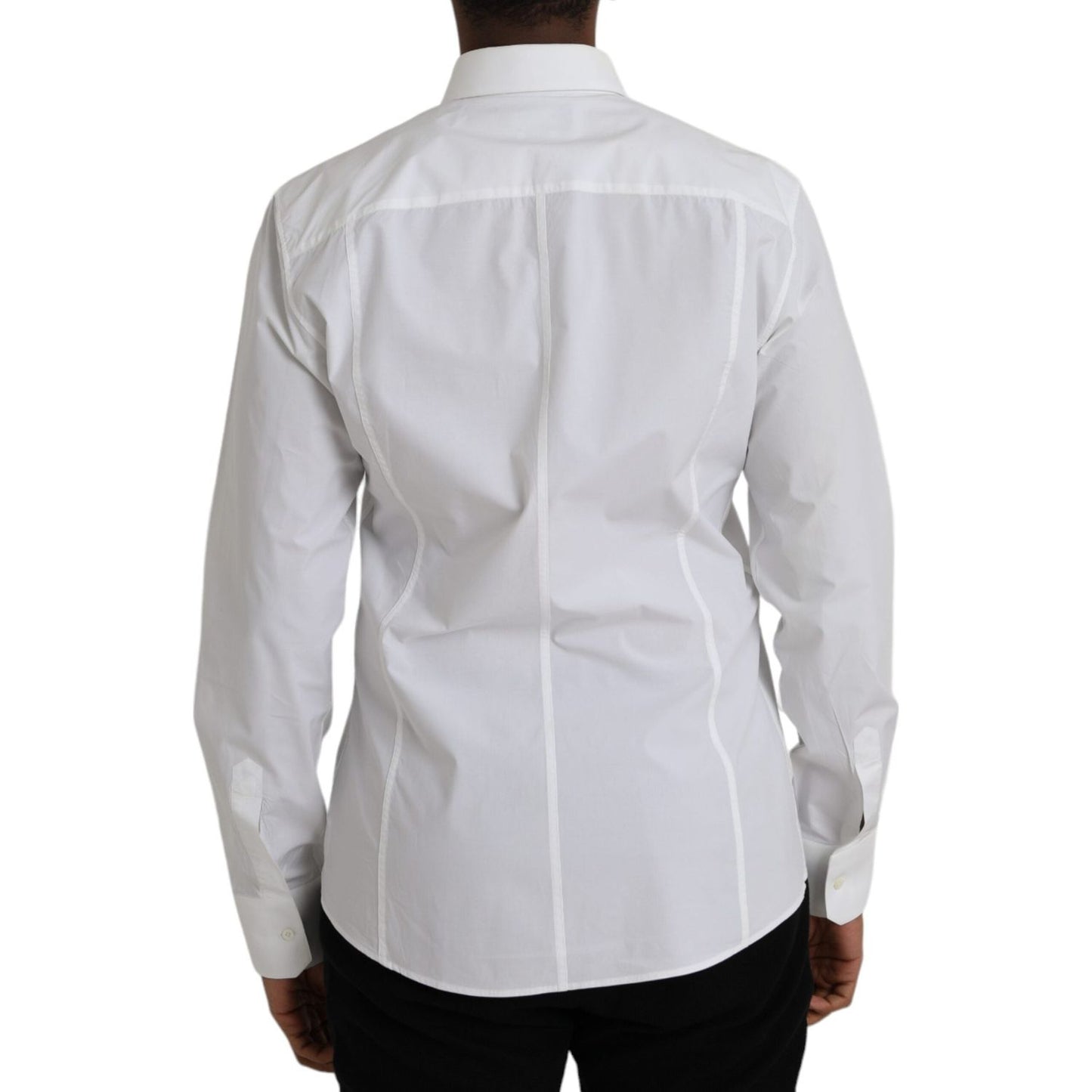 Dolce & Gabbana White Cotton Formal Dress Top SICILIA Shirt Dolce & Gabbana