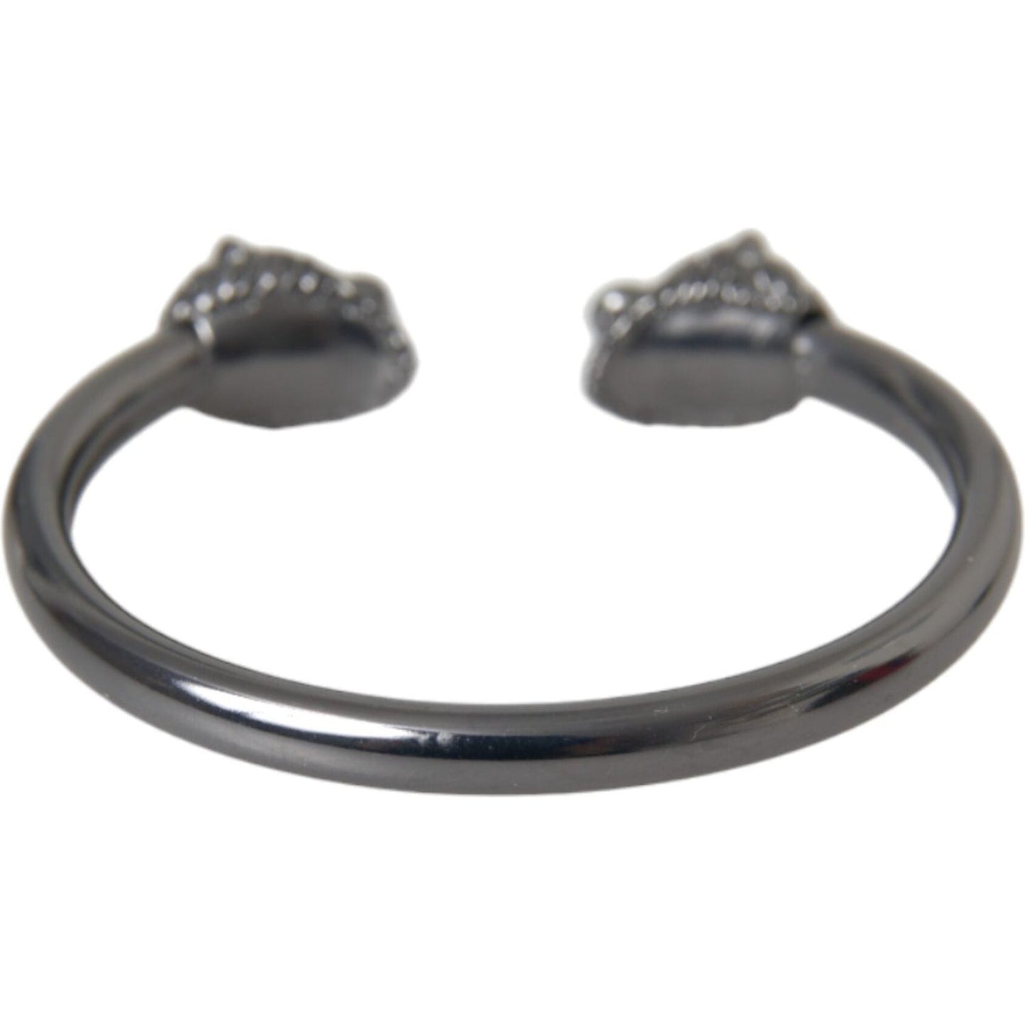 Nialaya Black Rhodium Lion Bangle Bracelet Women Nialaya