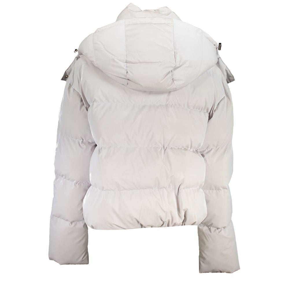 Patrizia Pepe White Polyethylene Jackets & Coat Patrizia Pepe