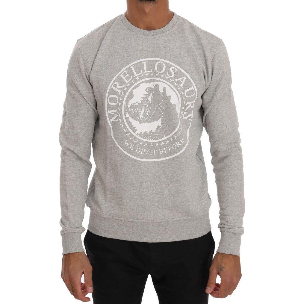 Frankie Morello Gray Cotton Crewneck Pullover Sweater 1728,67345645728,Clothing,Frankie Morello,Gray,Material: 100% Cotton,Men,Men - Clothing,New with tags,S,Sweaters - Clothing,Sweaters - Men - Clothing,Sweatshirts - Sweaters - Clothing
