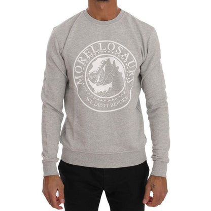 Frankie Morello Gray Cotton Crewneck Pullover Sweater 1728,67345645728,Clothing,Frankie Morello,Gray,Material: 100% Cotton,Men,Men - Clothing,New with tags,S,Sweaters - Clothing,Sweaters - Men - Clothing,Sweatshirts - Sweaters - Clothing