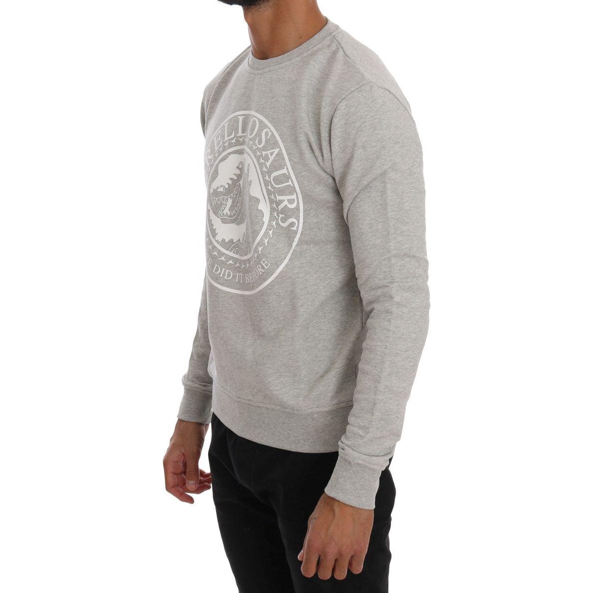 Frankie Morello Gray Cotton Crewneck Pullover Sweater 1728,67345645728,Clothing,Frankie Morello,Gray,Material: 100% Cotton,Men,Men - Clothing,New with tags,S,Sweaters - Clothing,Sweaters - Men - Clothing,Sweatshirts - Sweaters - Clothing