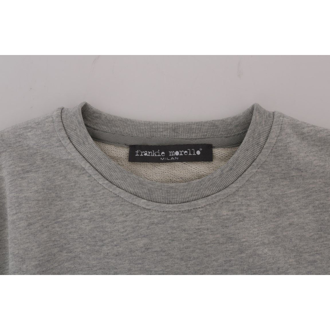 Frankie Morello Gray Cotton Crewneck Pullover Sweater 1728,67345645728,Clothing,Frankie Morello,Gray,Material: 100% Cotton,Men,Men - Clothing,New with tags,S,Sweaters - Clothing,Sweaters - Men - Clothing,Sweatshirts - Sweaters - Clothing