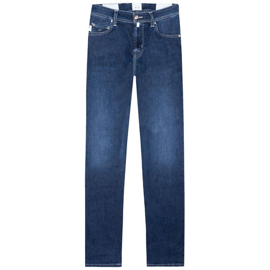 Tramarossa Blue Cotton Jeans & Pant Tramarossa