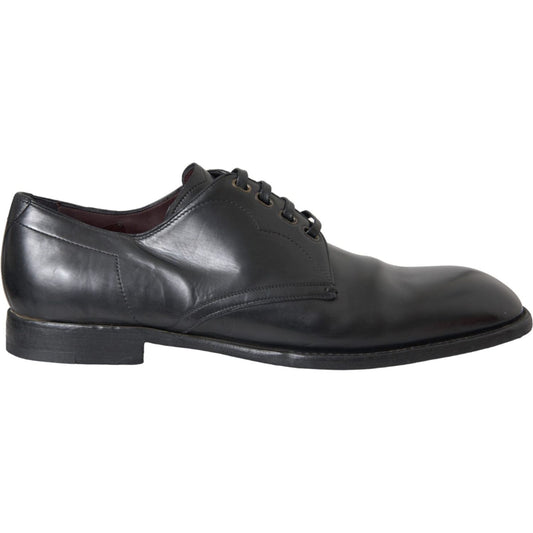 Black Leather Derby Formal Dress Men Shoes