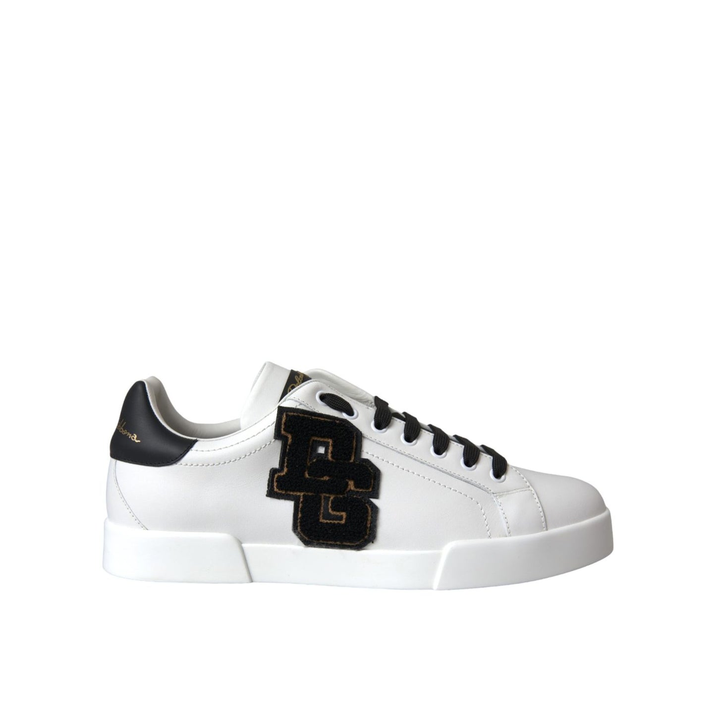 Dolce & Gabbana White Leather DG Logo Casual Low Top Sneakers Shoes