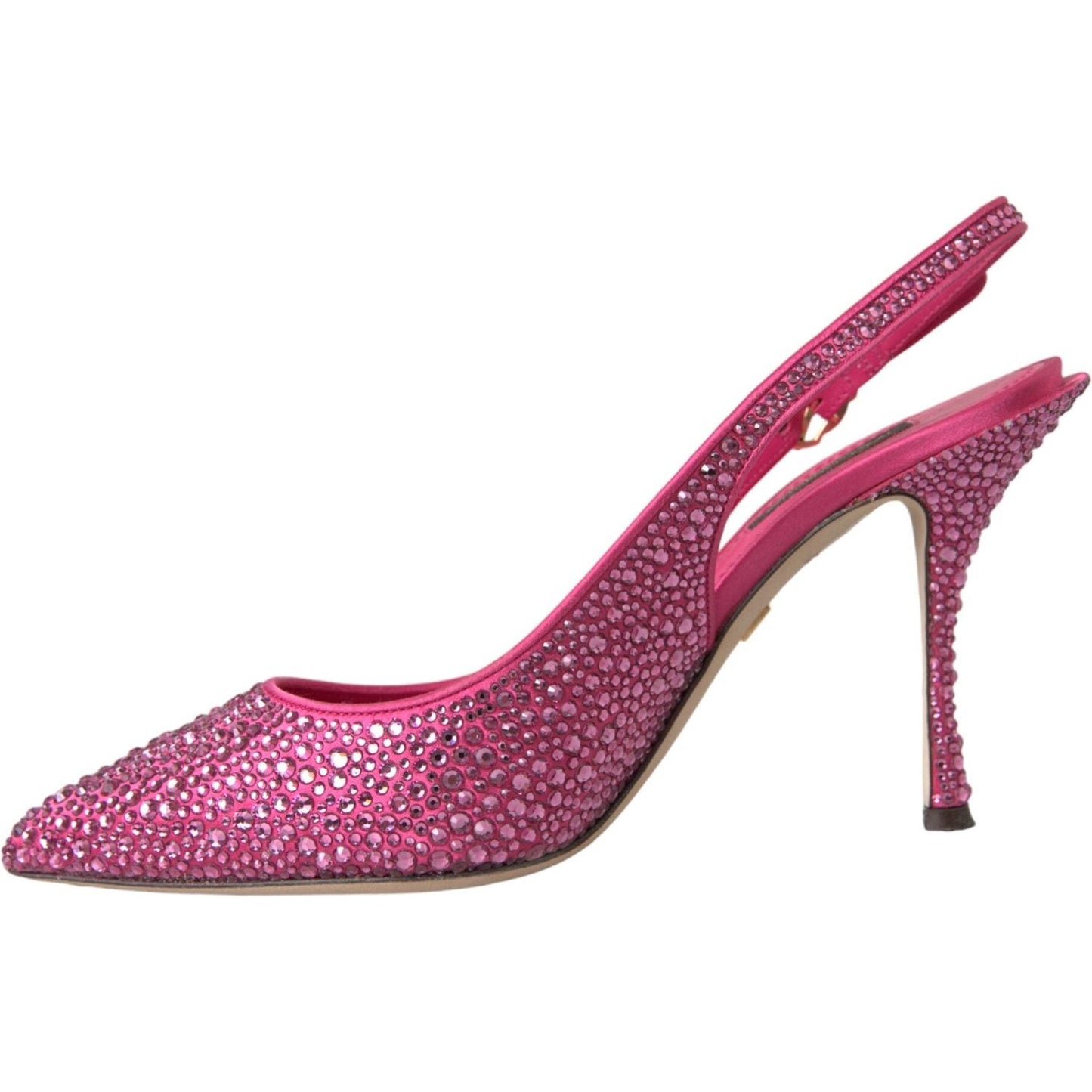 Dolce & Gabbana Pink Strass Crystal Heels Slingbacks Shoes Dolce & Gabbana