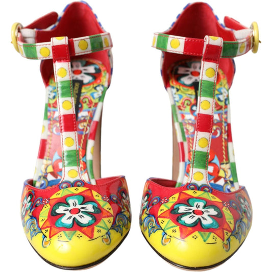 Multicolor Carretto T-strap Sandals Shoes