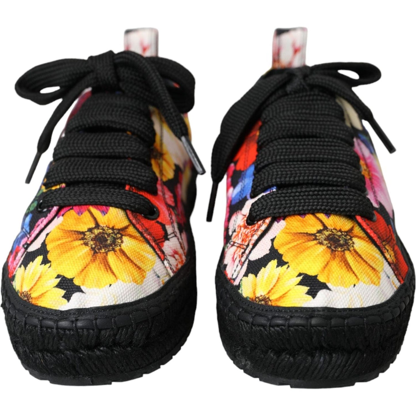 Dolce & Gabbana Multicolor Canvas Floral Espadrilles Sneakers Shoes Dolce & Gabbana