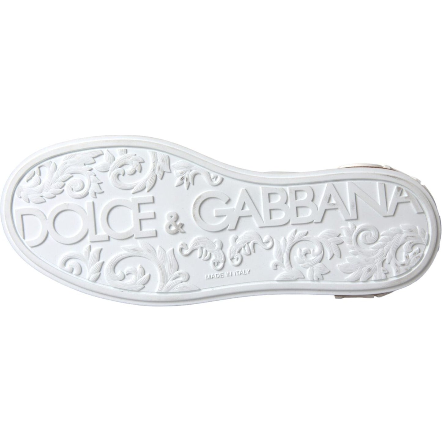 Dolce & Gabbana White Portofino Leather Logo Sneaker Shoes Dolce & Gabbana