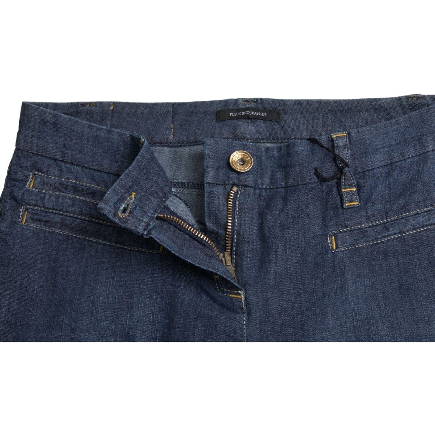 PLEIN SUD Dark Blue Cotton Bootcut Denim Jeans PLEIN SUD