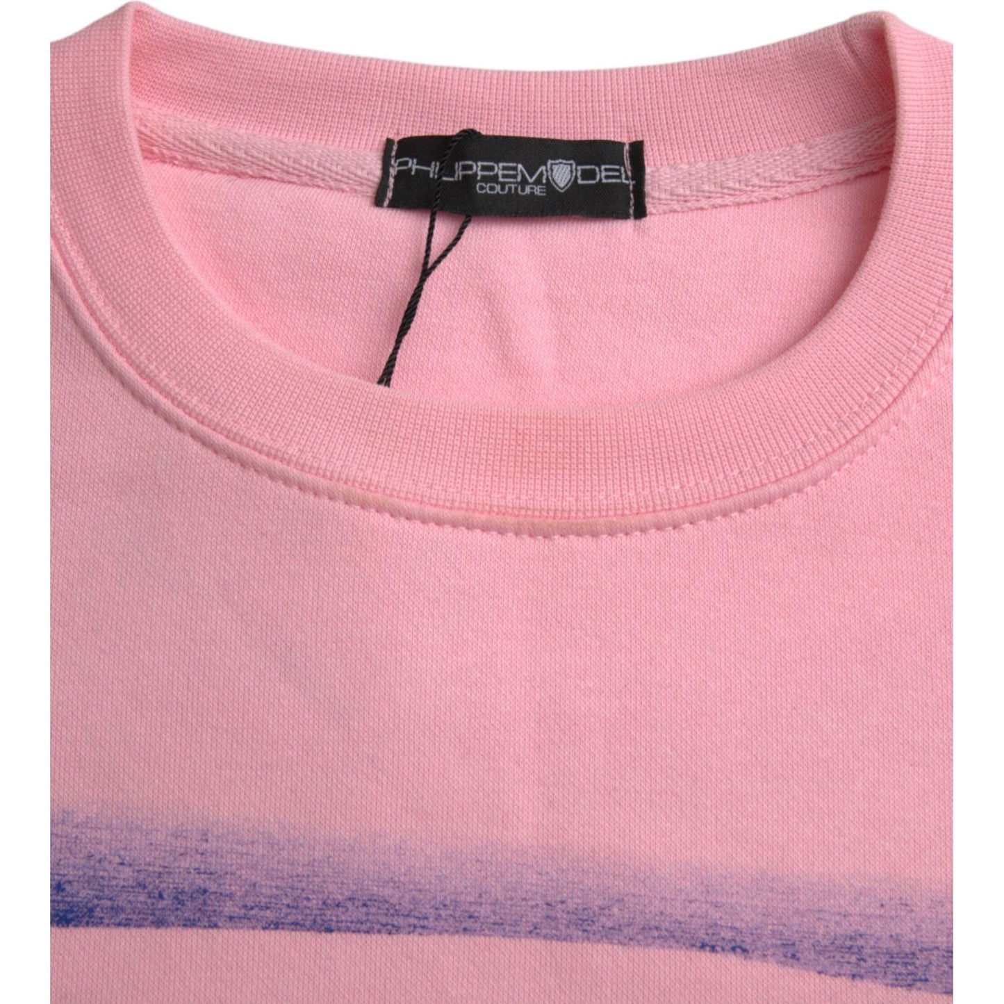 Philippe Model Pink Cotton Logo Print Long Sleeves Pullover Sweater Philippe Model