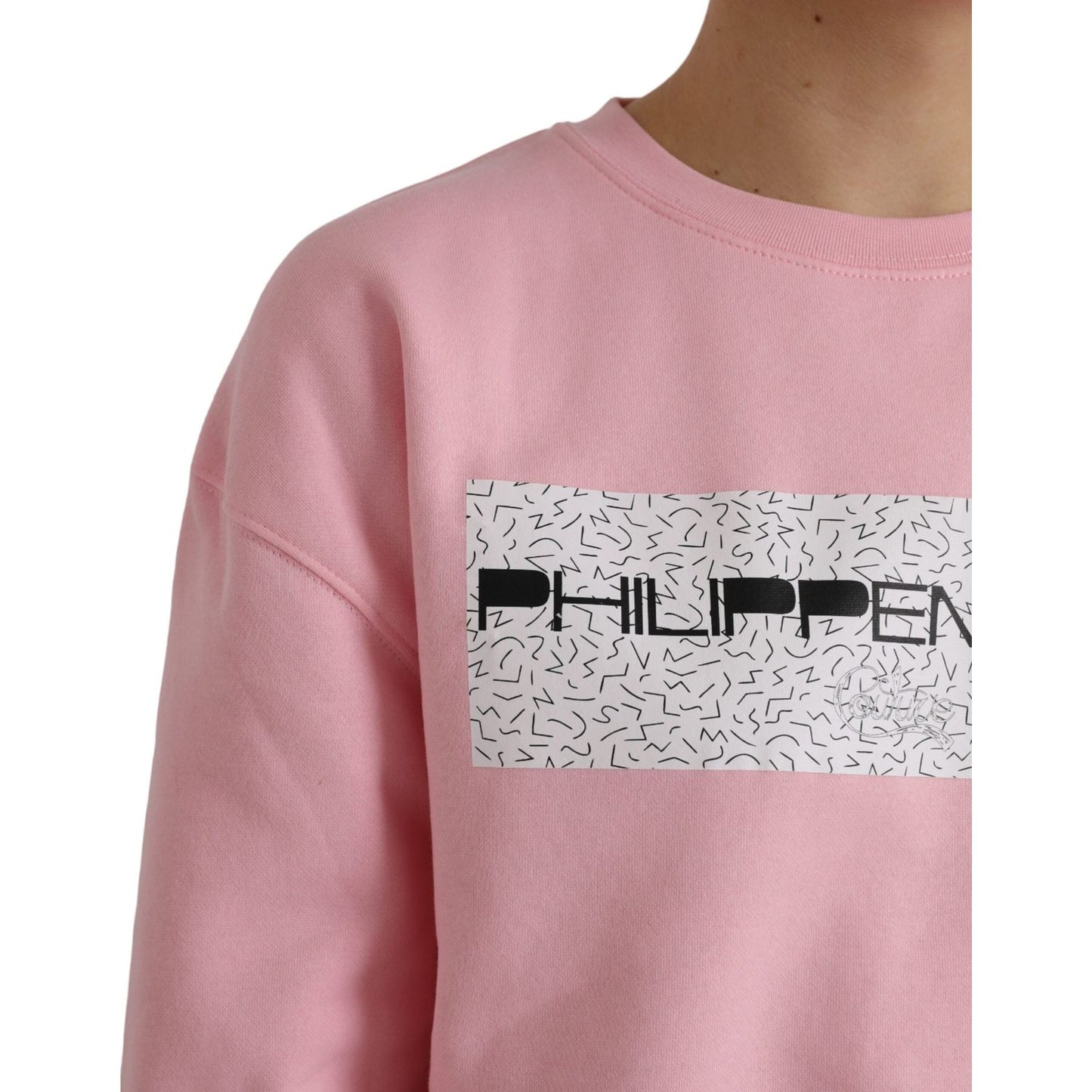 Philippe Model Pink Cotton Logo Print Long Sleeves Pullover Sweater Philippe Model