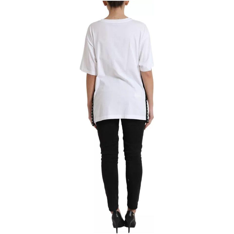 Dolce & Gabbana White 2000 Fashion Moment Lacing Detailed Tee T-shirt Dolce & Gabbana