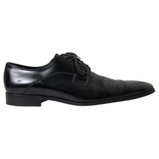 Dolce & Gabbana Black Polished Leather Formal Dress Shoes Dolce & Gabbana