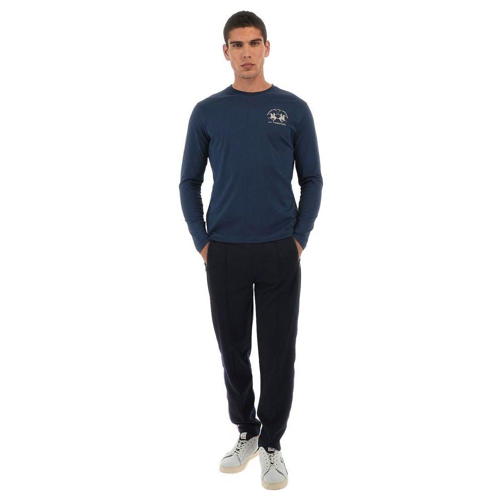 La Martina Blue Cotton T-Shirt La Martina