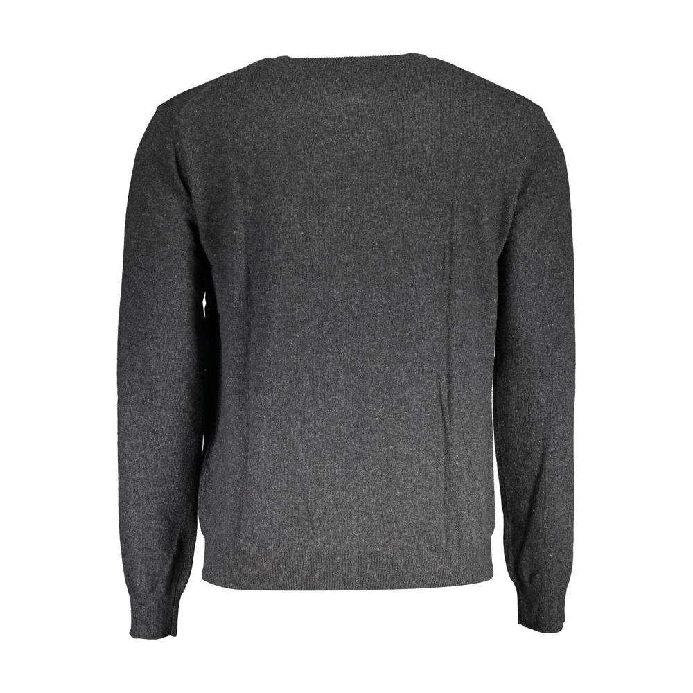 La Martina Gray Wool Men Sweater La Martina