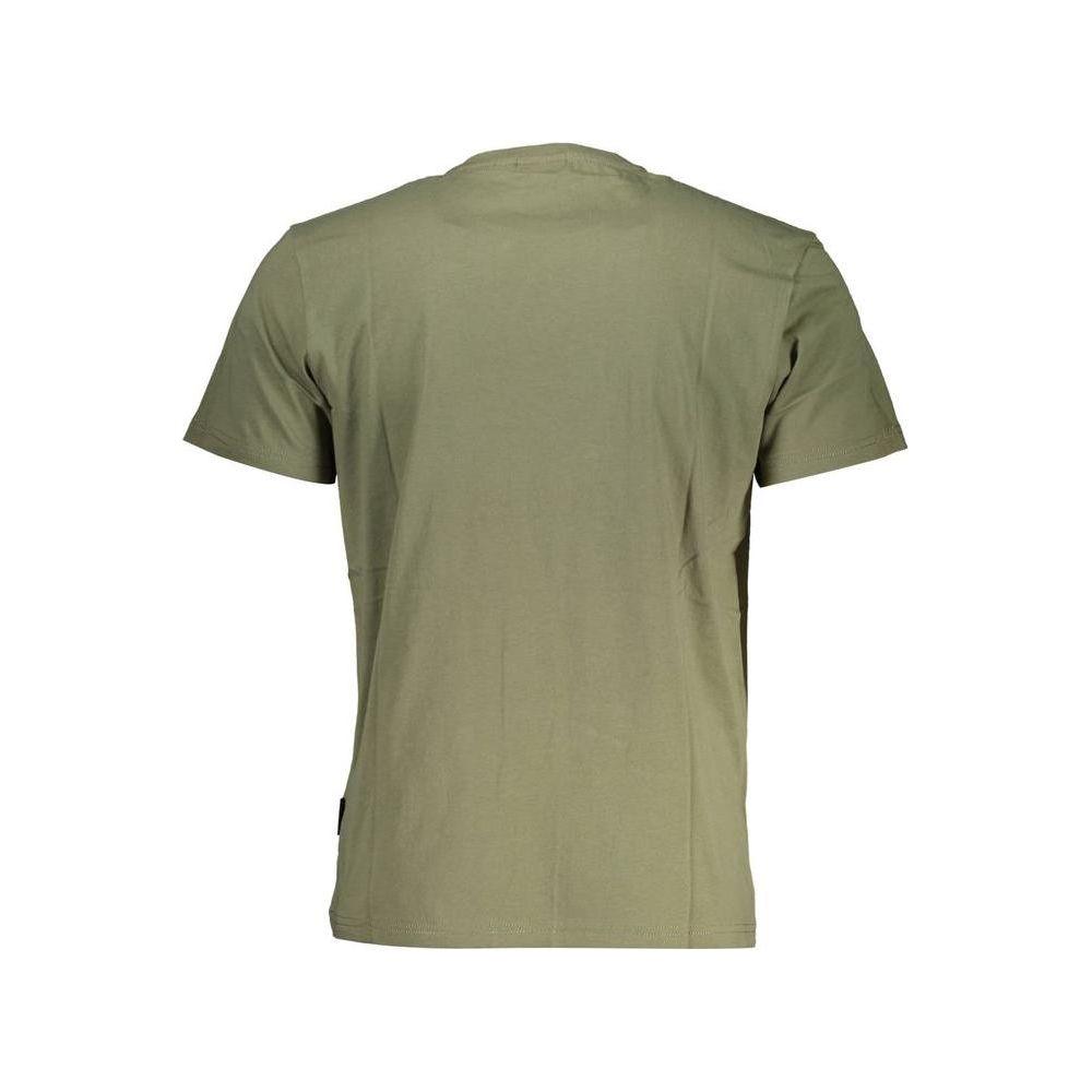 Napapijri Green Cotton Men T-Shirt Napapijri