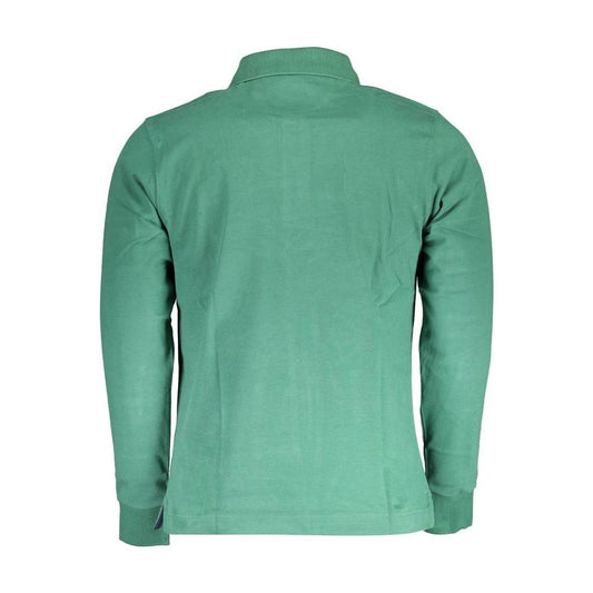 La Martina Green Cotton Men Polo Shirt La Martina