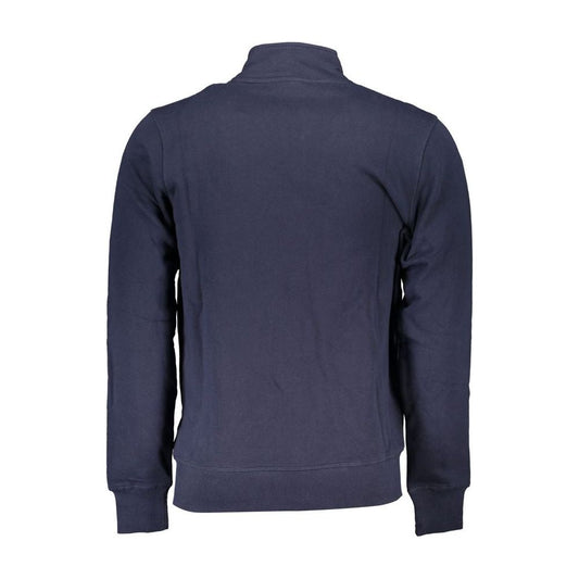 Eco-Conscious Zip-up Sweatshirt in Blue