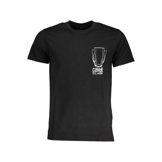 Cavalli Class Black Cotton T-Shirt Cavalli Class