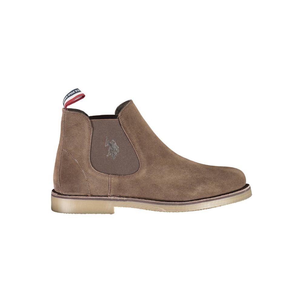 U.S. POLO ASSN. Brown Leather Men Boot U.S. POLO ASSN.