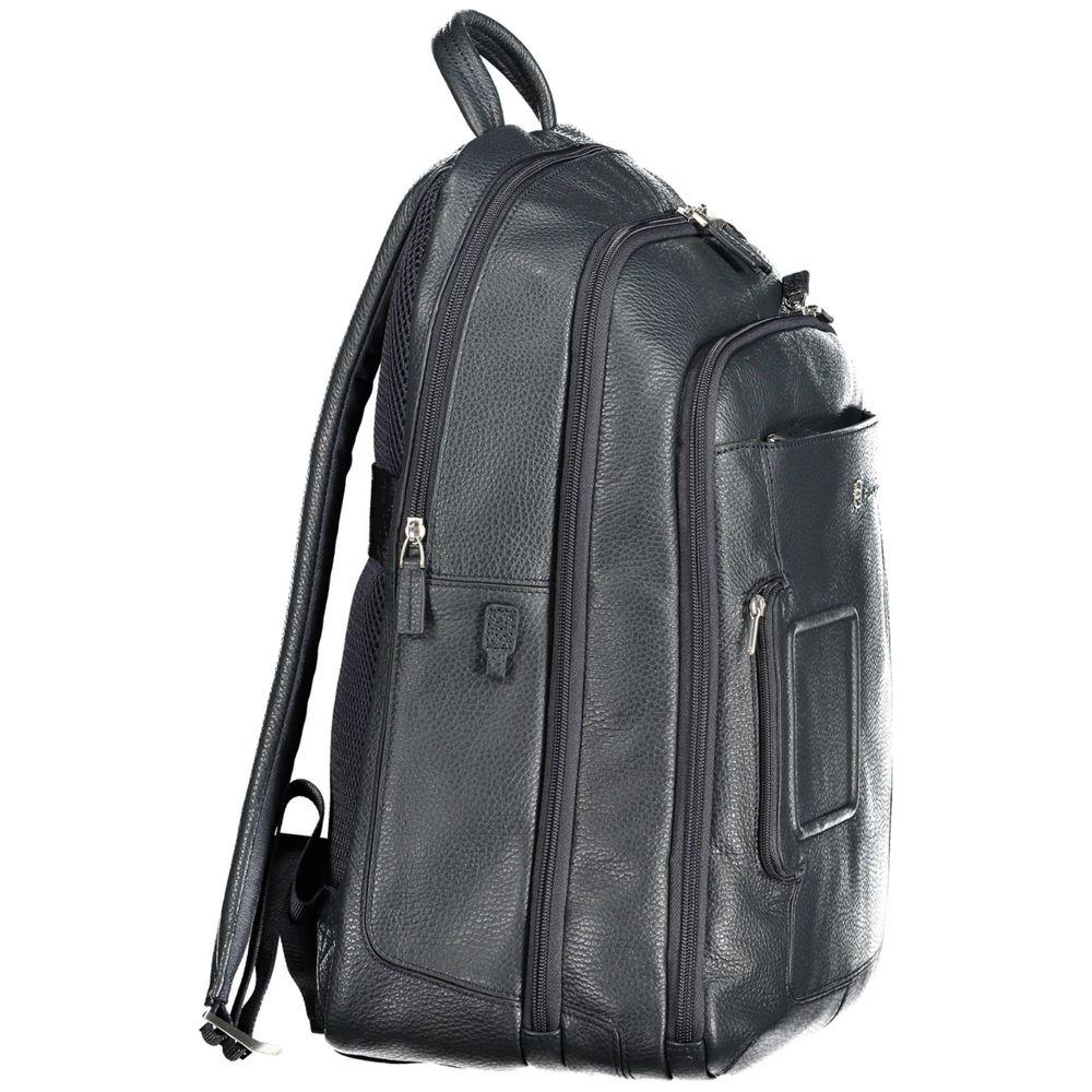 Piquadro Blue Leather Men Backpack Piquadro