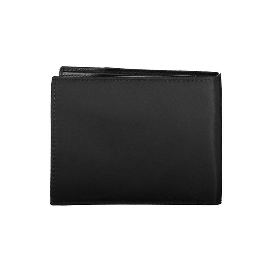 Piquadro Eco-Chic Contrast Detailed Black Wallet Piquadro