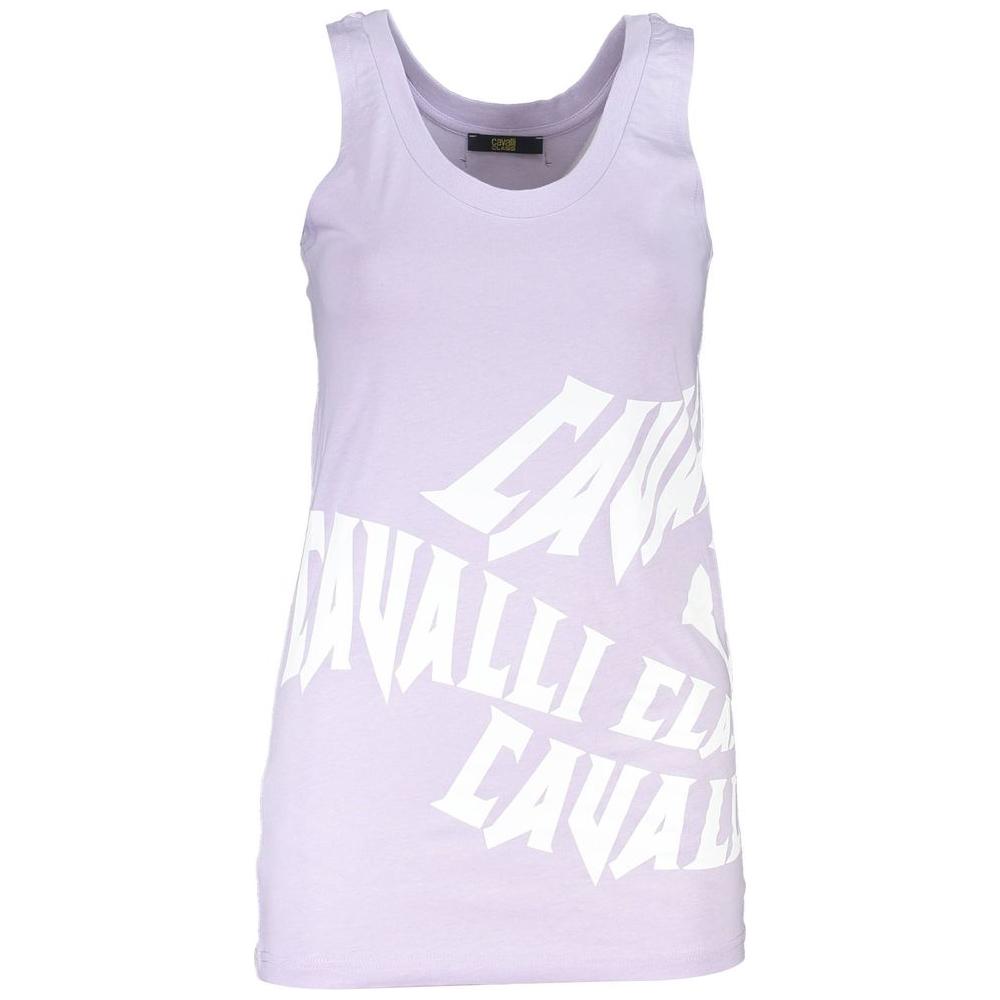 Cavalli Class Purple Cotton Women Top Cavalli Class