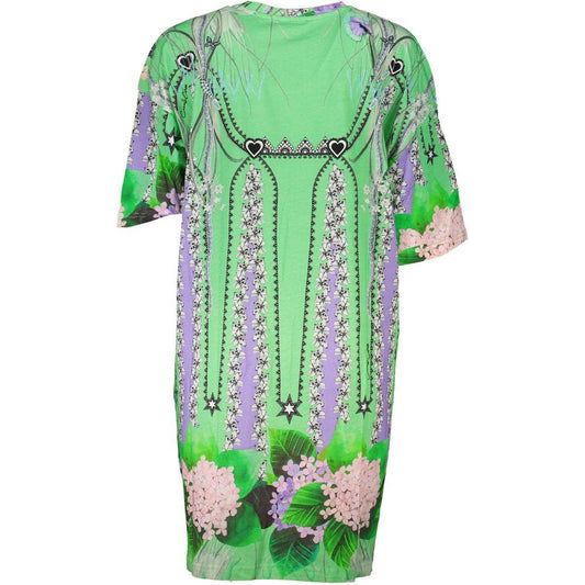 Cavalli Class Green Cotton Dress Cavalli Class