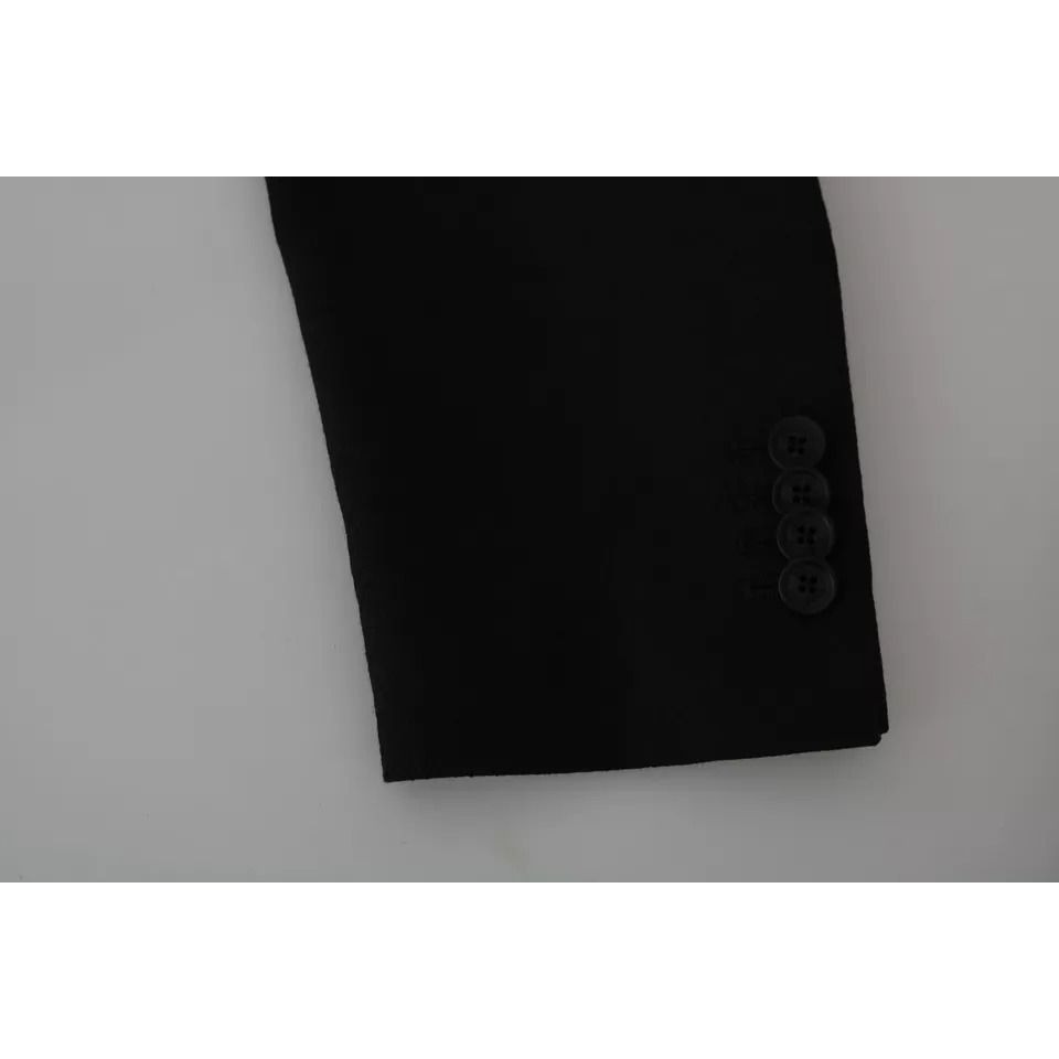 سترة بليزر من الصوف الأسود بقصّة Slim Fit من دولتشي آند غابانا