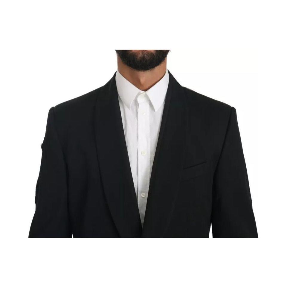 Dolce & Gabbana Black Single Breasted Formal Coat Blazer Dolce & Gabbana