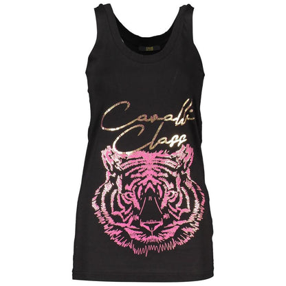 Cavalli Class Black Cotton Women Top Cavalli Class